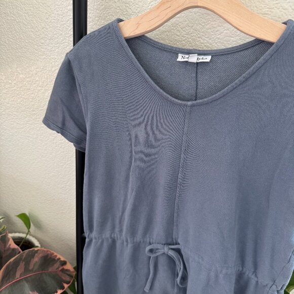 Casual Blue Lounge Dress with Drawstring Size Medium - Picture 3 of 6